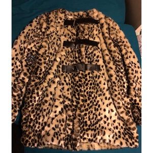 Nasty Gal faux fur belted Coat